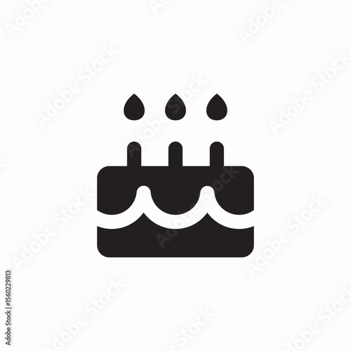 birthday cake icon sign vector