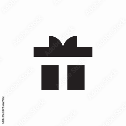 bow gift box icon sign vector
