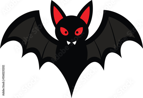 Bat Illustrations on White Background