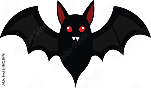 Bat Illustrations on White Background