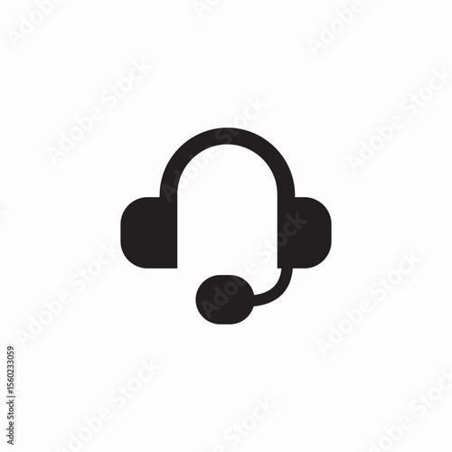microphone headset icon sign vector