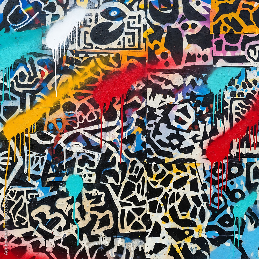 Fototapeta premium Abstract digital art background with colorful textures and futuristic elements