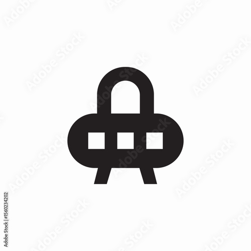 ufo airship icon sign vector