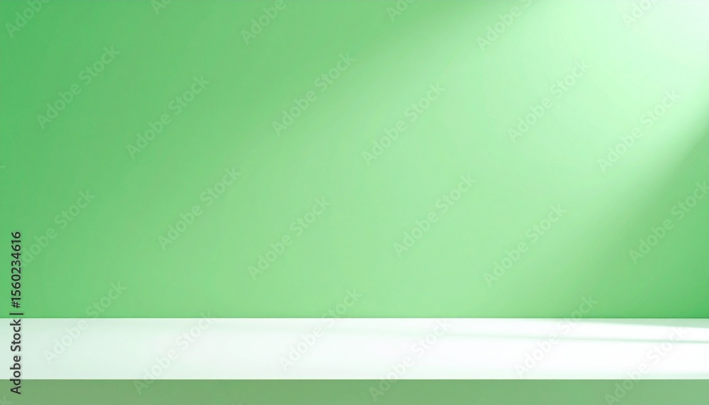 Fototapeta premium empty room with green wall