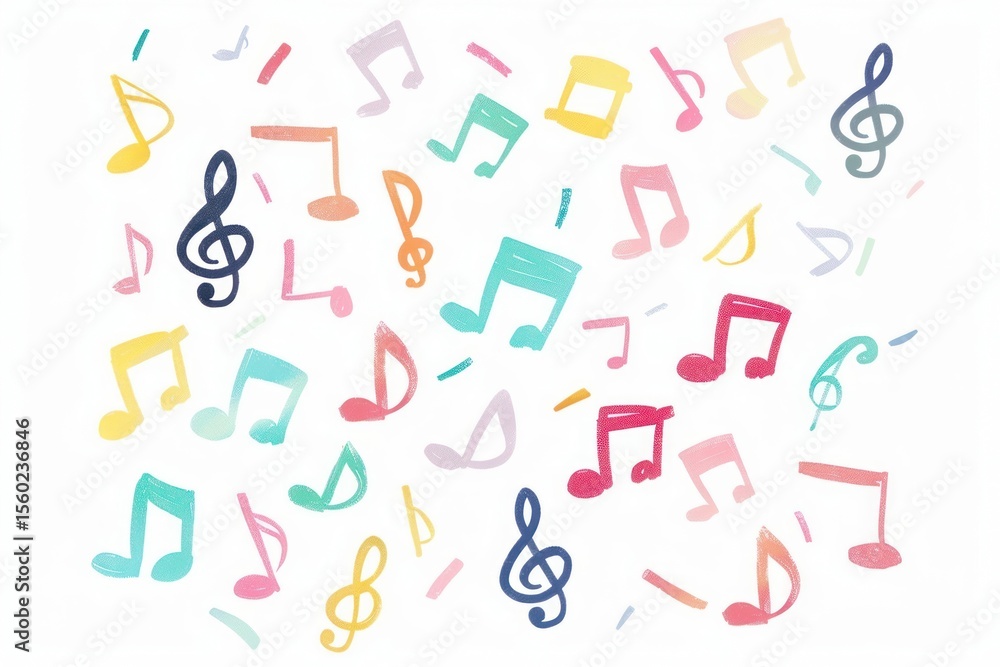 Music notes illustration symbols text. Music notes illustration symbols text.
