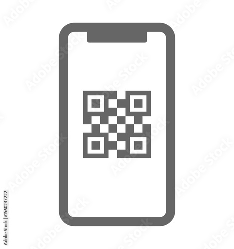 スマホとQRコードのアイコン