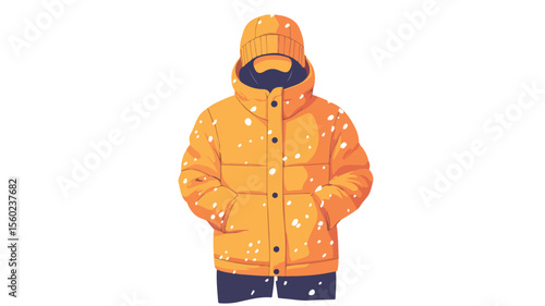 Freezing Person in Jacket Outdoors - Shivering in Cold Weather