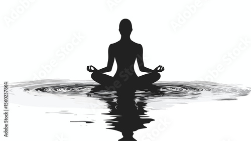 Calm and Peaceful Meditation in Lotus Pose for Relaxation and Wellness