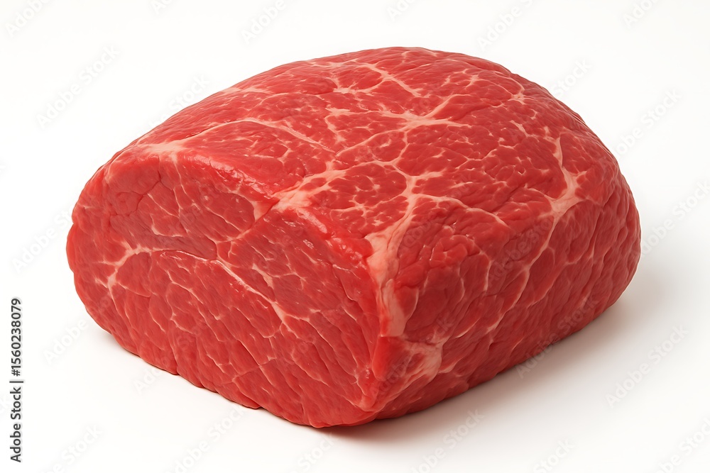 Fototapeta premium Raw beef roast isolated on white background