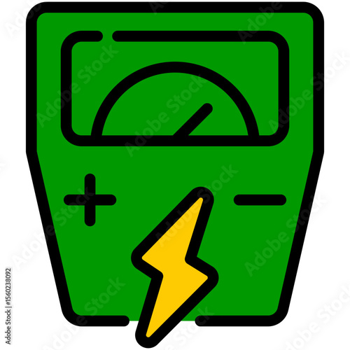 ammeter filled line icon