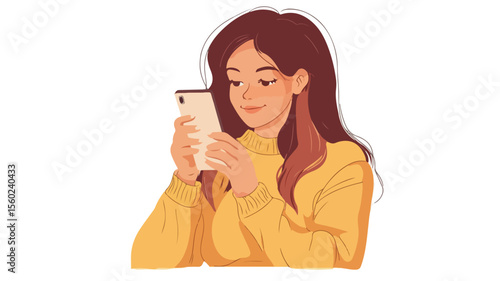 Professional Woman Speaking on Smartphone with Coffee Cup in Hand