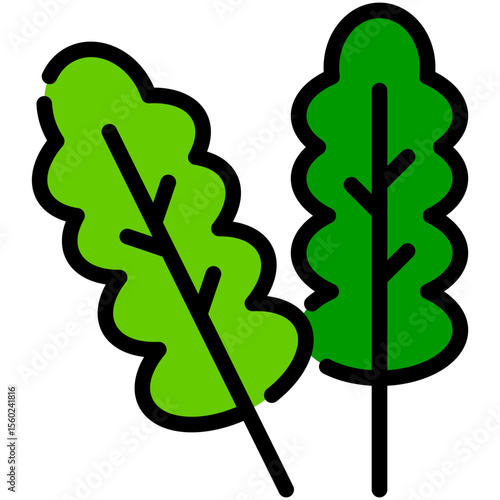 arugula filled line icon
