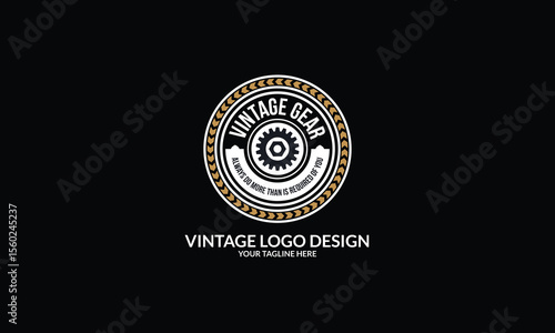 vector vintage logo design fully editable high quality
