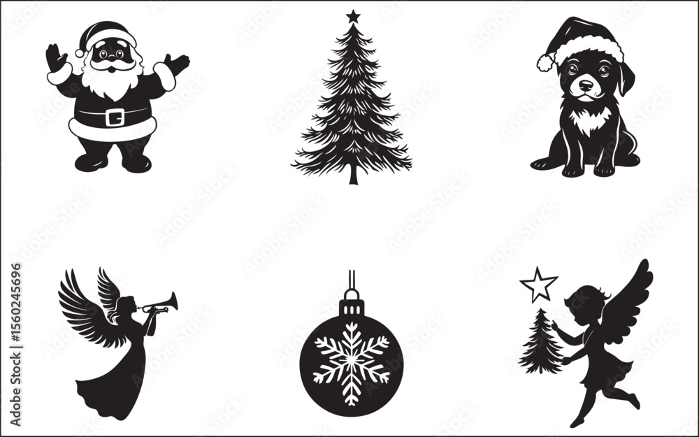 Obraz premium christmas icons set