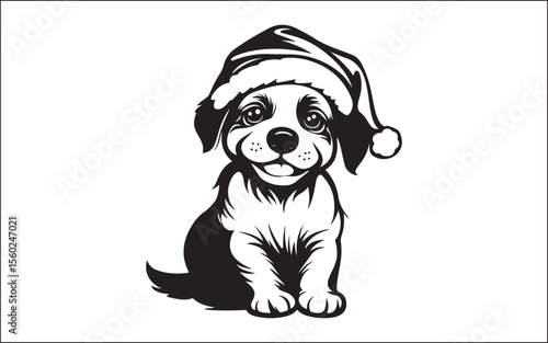 christmas dog with a bone