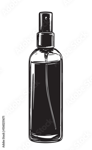 Stylized image of bottle of parfumed background vector