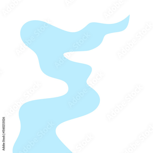 Illustration of a winding river flow