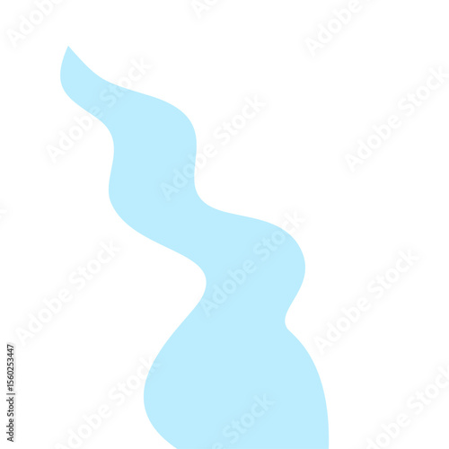 Illustration of a winding river flow