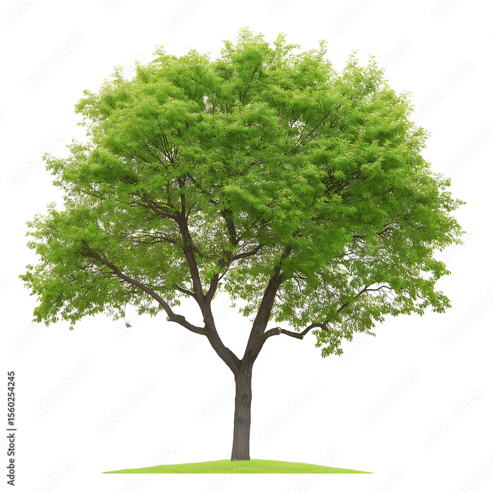 Obraz premium Green tree isolated on white