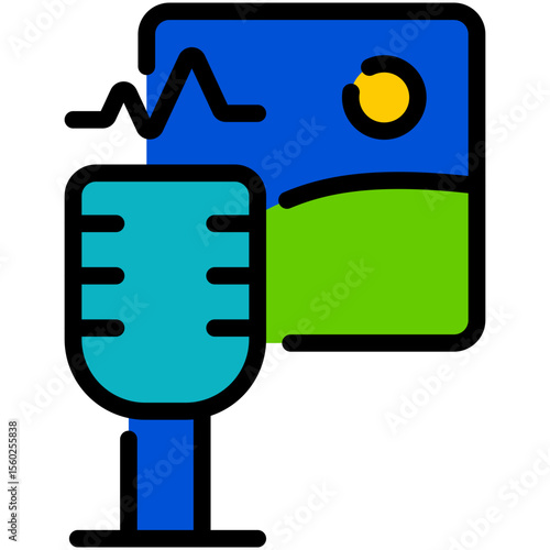 narrator filled line icon