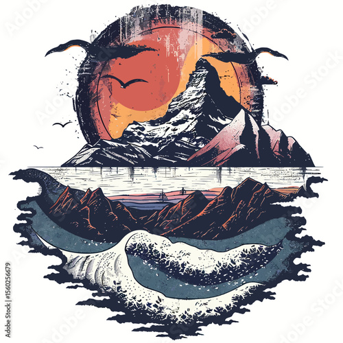 really basic retro vintage-inspired design for tshirt