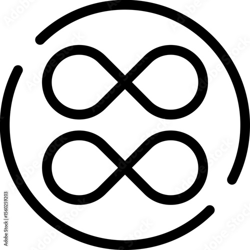 Canvas Print Infinity Icon