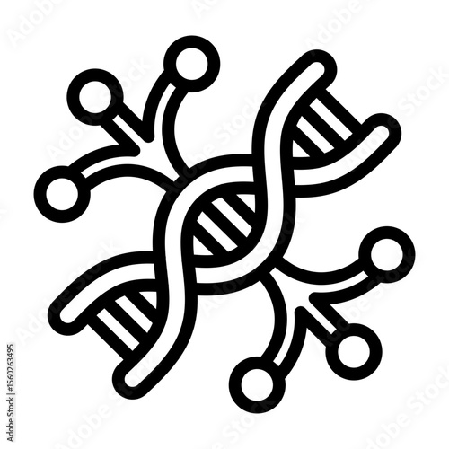 Genotype Vector Line Icon Design