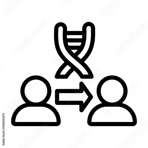 Cloning Vector Line Icon Design