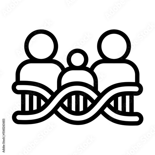 Heredity Vector Line Icon Design