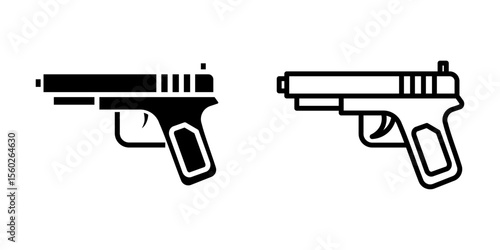 Gun icon on white background