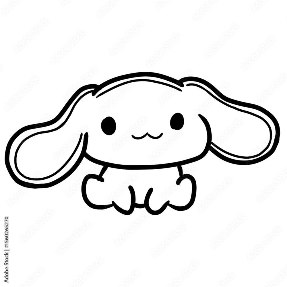 Fototapeta premium A cute collection of cartoon animals and characters in colored and outline versions. Perfect for kids’ worksheets, stickers, and coloring pages.