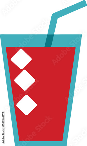 Drink icon set beverage vector symbol cold juice glass with straw sign refreshment soft drink icon in black filled and outlined style | Premium Vector
