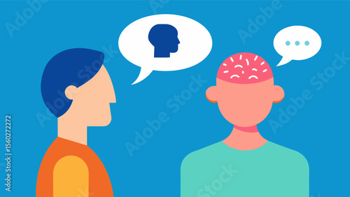 A person with a progressive neurological disease such as Parkinsons disease attending speech therapy to work on maintaining their communication skills as their condition worsens.. Vector illustration
