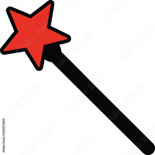 Minimal red speech bubble doodle vector sticker, flat