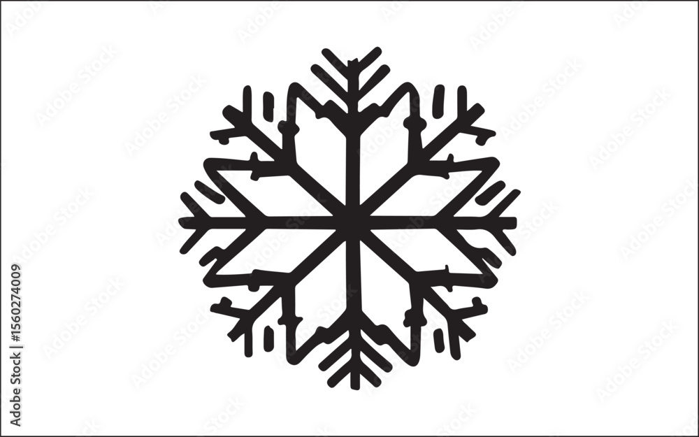 Obraz premium christmas snowflake vector illustration
