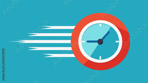 A ticking clock gradually slowing down and losing track of time representing the decline of temporal and spatial awareness.. Vector illustration