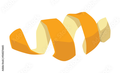 Orange Peel Round Vector Illustration