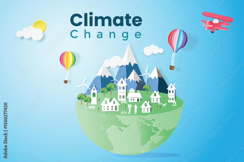 Naklejka premium International climate summit banner