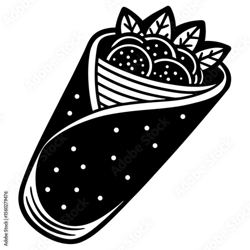 Crisp Vector Art Shawarma Illustration