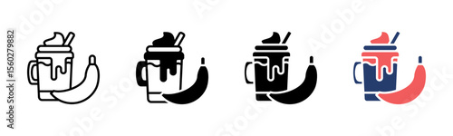 Smoothie Glass icon sheet multiple style collection
