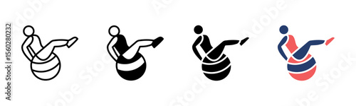 Fitness Ball icon sheet multiple style collection