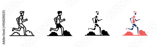 Outdoor Run icon sheet multiple style collection