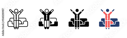 Morning Stretch icon sheet multiple style collection