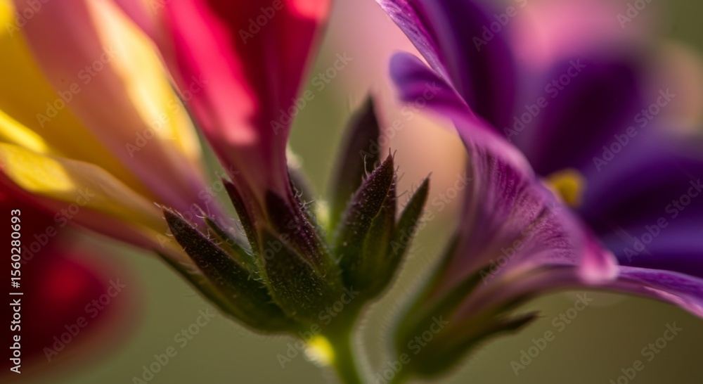 Fototapeta premium Closeup of Colorful Flower Petals