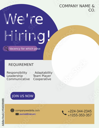 modern design business hiring template concept