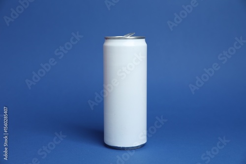 Wallpaper Mural One white tin can on blue background Torontodigital.ca