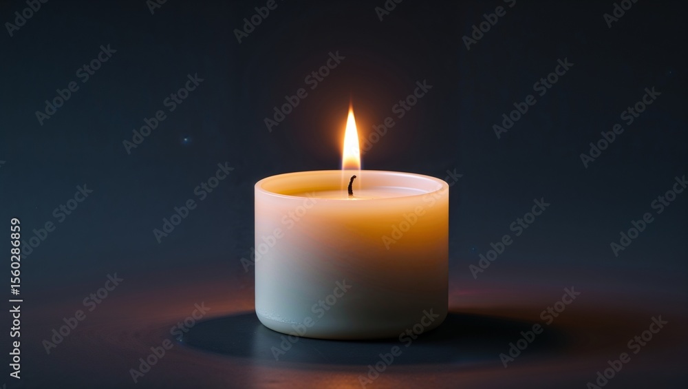 Single candlelight glow Single candlelight glow