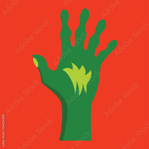 Halloween Zombie Hands Graphic Vector Element Spooky Icon Illustration for Horror Themes Premium AI-generated vector
