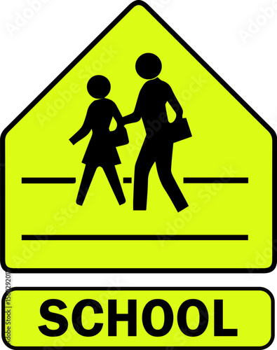 school zone sign design for templates.