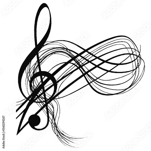 treble clef vector illustration